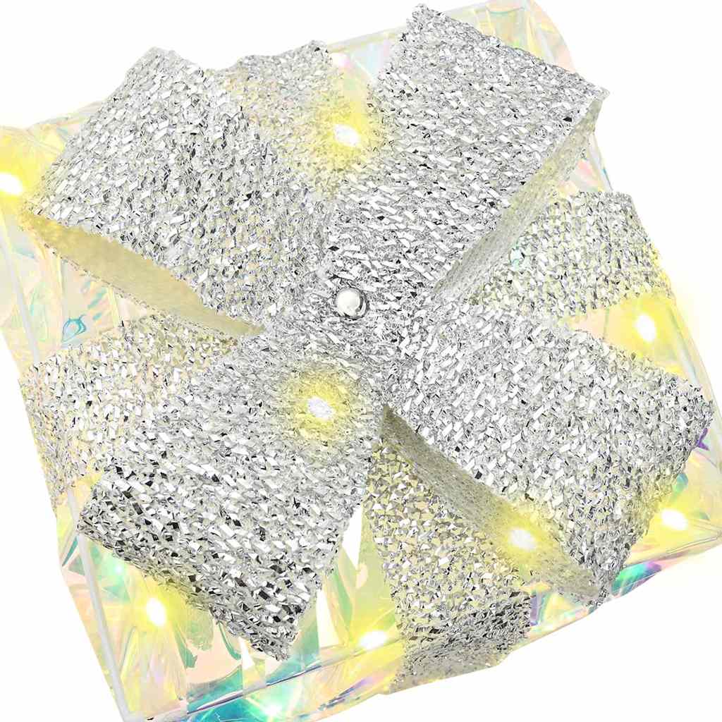 vidaXL Geschenkbox mit 60 LEDs 3 pcs Warmweiß 20 x 20 x 20 cm PET