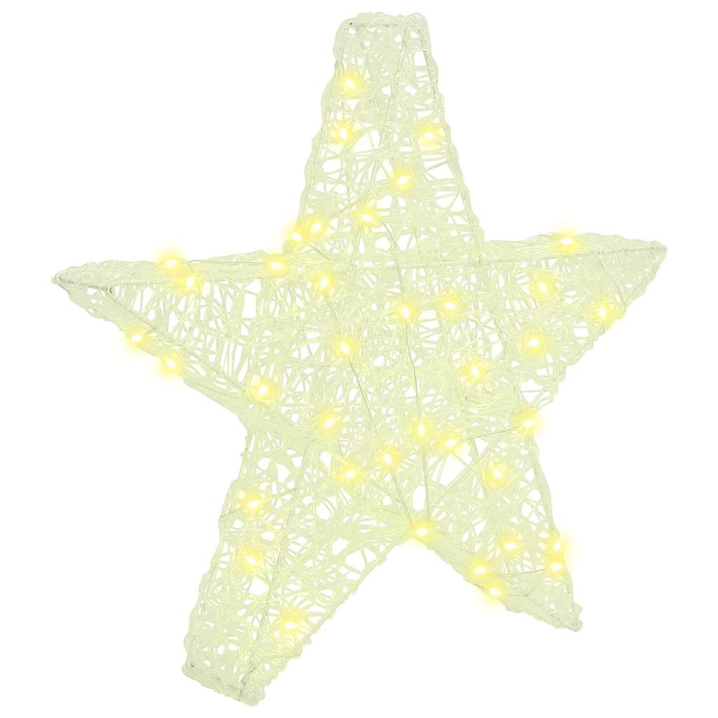 vidaXL 3D Stern mit 50 LEDs Warmweiß 55 x 53.5 x 10 cm Acryl