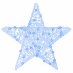 vidaXL 3D Stern mit 50 LEDs Blau 55 x 53.5 x 10 cm Acryl