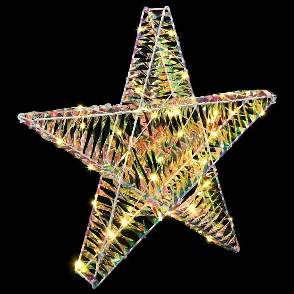 vidaXL 3D Stern mit 50 LEDs Warmweiß 55 x 52,5 x 9 cm PET