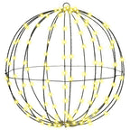 vidaXL Ball mit 160 LEDs Warmweiß 50,5 x 50,5 x 52 cm Metall