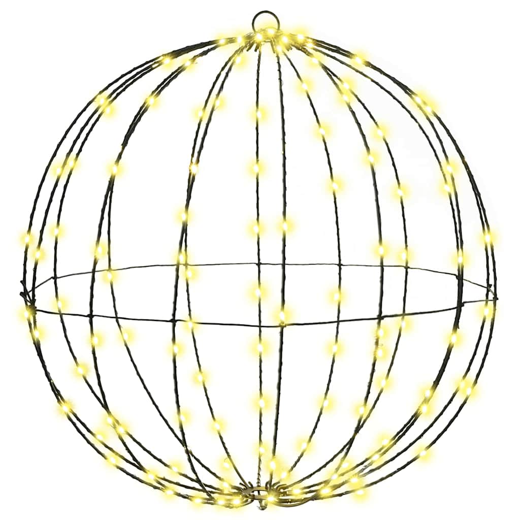 vidaXL Ball mit 160 LEDs Warmweiß 50,5 x 50,5 x 52 cm Metall