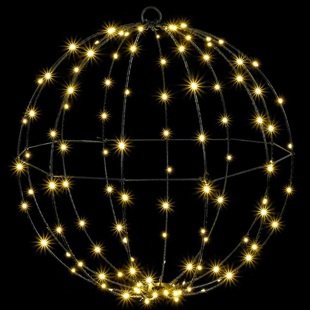 vidaXL Ball mit 160 LEDs Warmweiß 50,5 x 50,5 x 52 cm Metall