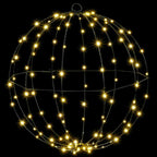 vidaXL Ball mit 160 LEDs Warmweiß 50,5 x 50,5 x 52 cm Metall