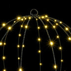 vidaXL Ball mit 192 LEDs Warmweiß 59,5 x 59,5 x 63 cm Metall