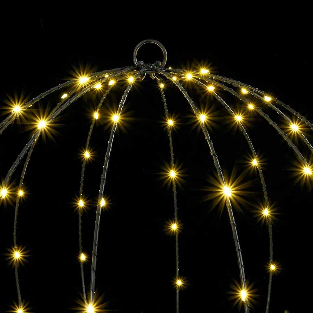 vidaXL Ball mit 192 LEDs Warmweiß 59,5 x 59,5 x 63 cm Metall