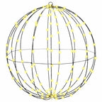 vidaXL Ball mit 192 LEDs Warmweiß 59,5 x 59,5 x 63 cm Metall