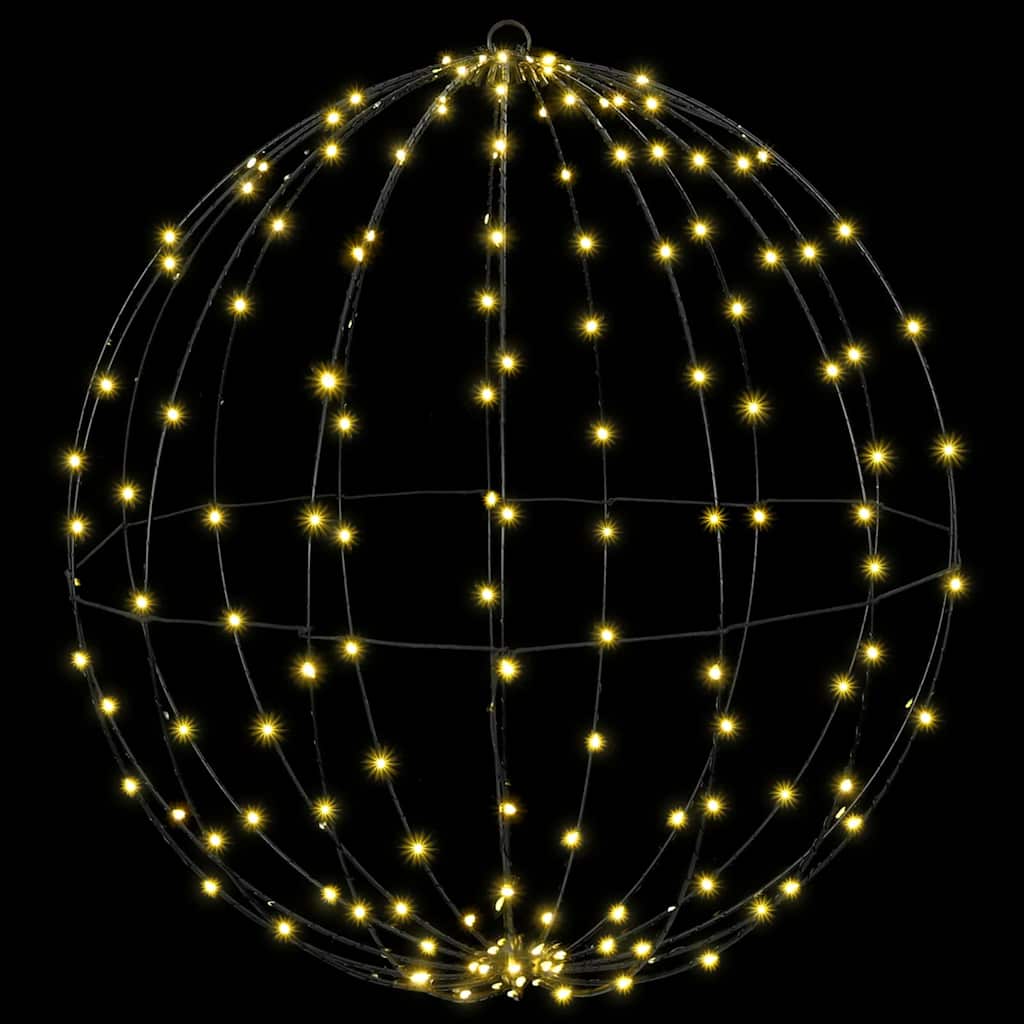 vidaXL Ball mit 192 LEDs Warmweiß 59,5 x 59,5 x 63 cm Metall