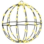 vidaXL Ball mit 192 LEDs 2 pcs Warmweiß 30 x 30 x 32 cm Metall