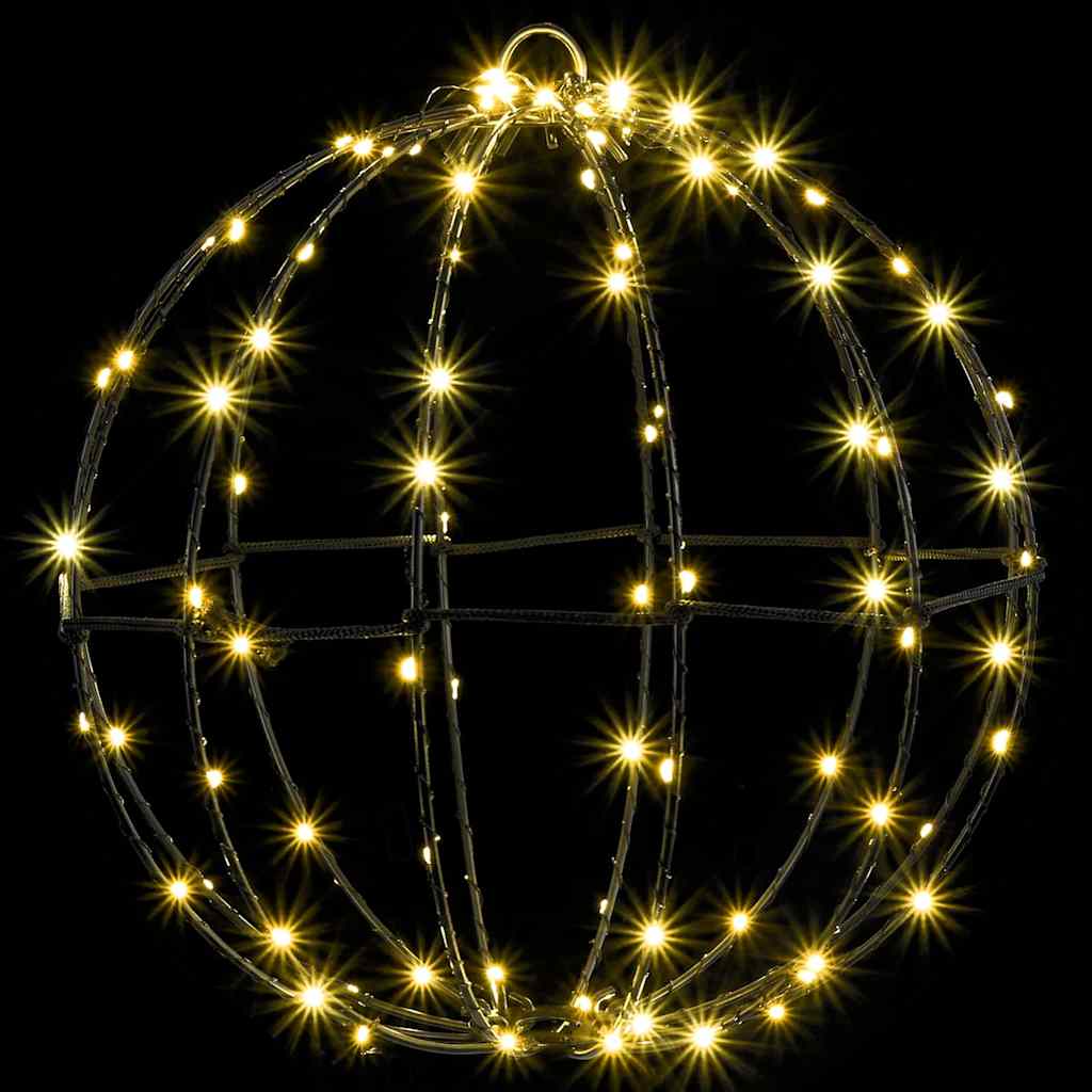 vidaXL Ball mit 192 LEDs 2 pcs Warmweiß 30 x 30 x 32 cm Metall