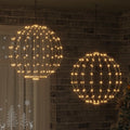 vidaXL Ball mit 384 LEDs 2 pcs Warmweiß 59,5 x 59,5 x 63 cm Metall