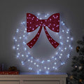 vidaXL Kranz mit 60 LEDs Kaltweiß 76 x 76 x 8,5 cm Acryl