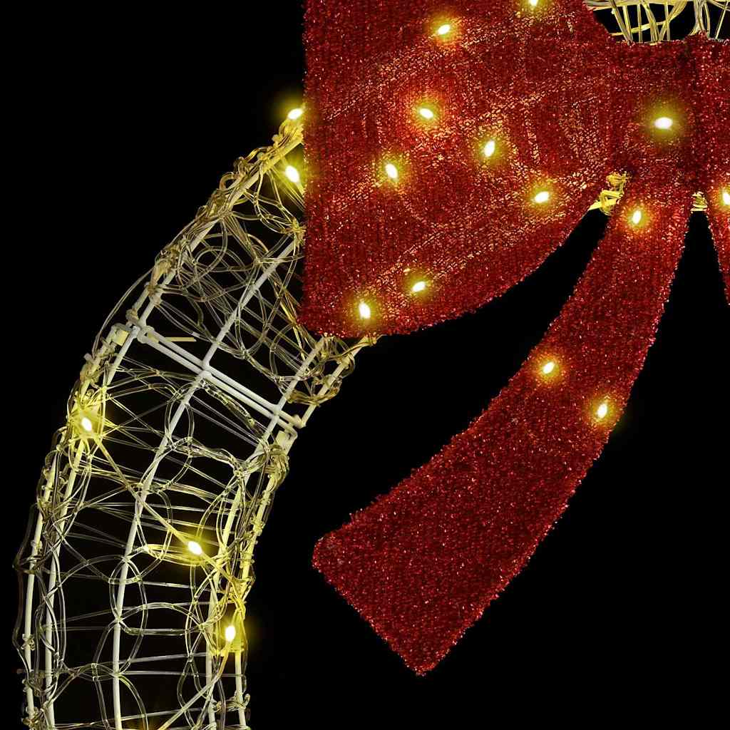 vidaXL Kranz mit 80 LEDs Warmweiß 92 x 92 x 9,5 cm Acryl