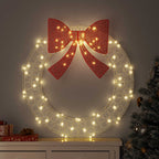 vidaXL Kranz mit 80 LEDs Warmweiß 92 x 92 x 9,5 cm Acryl
