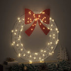 vidaXL Kranz mit 80 LEDs Warmweiß 92 x 92 x 9,5 cm Acryl
