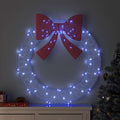 vidaXL Kranz mit 80 LEDs Blau 92 x 92 x 9,5 cm Acryl