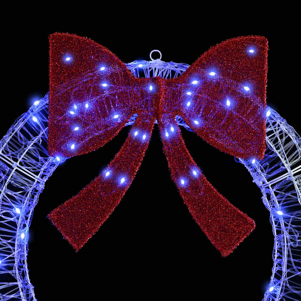 vidaXL Kranz mit 150 LEDs Blau 120 cm Acryl