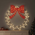 vidaXL Kranz mit 80 LEDs Warmweiß 91 x 91 x 9 cm PET
