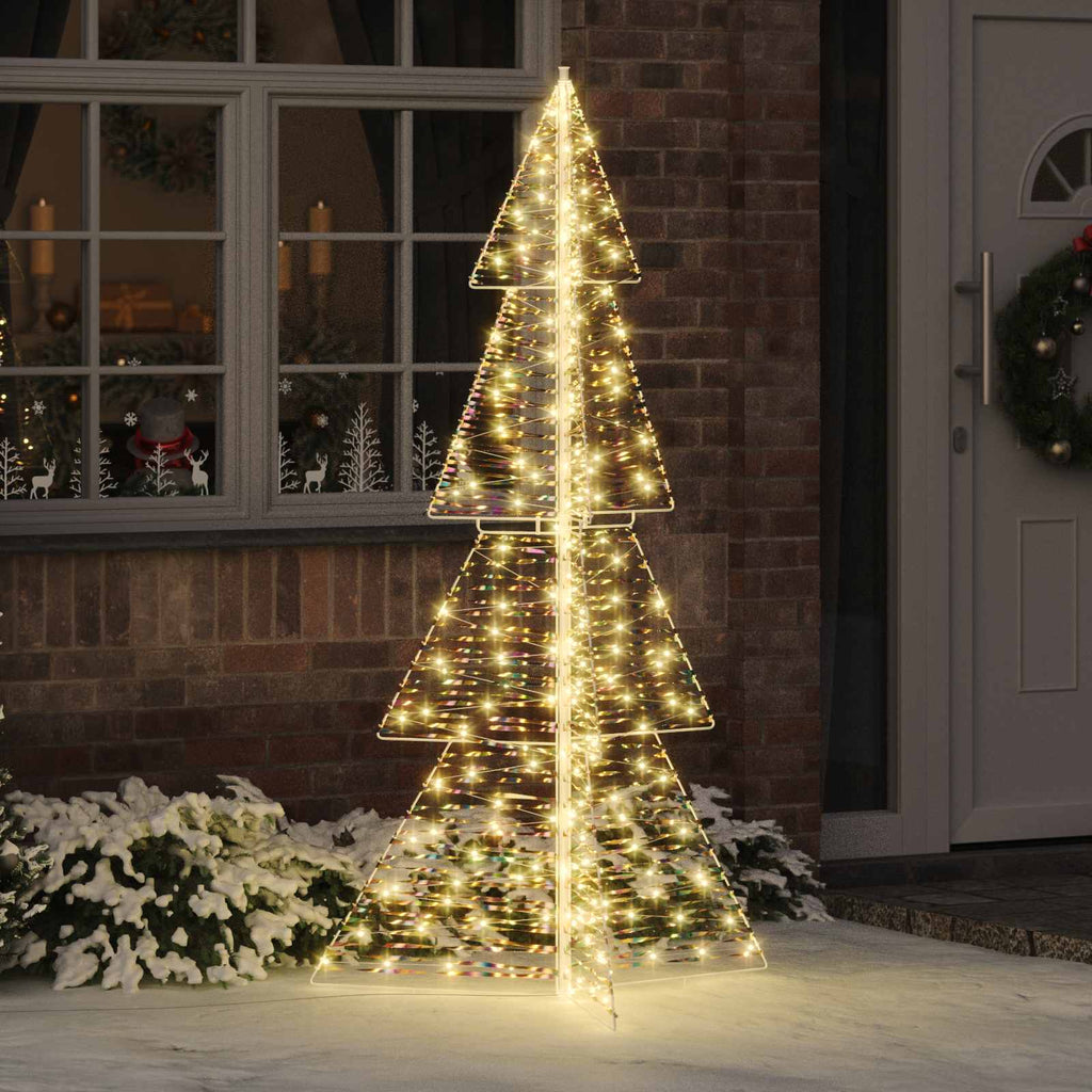 vidaXL Weihnachtsbaum mit 240 LEDs Warmes Weiß 180 cm PET