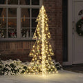 vidaXL Weihnachtsbaum mit 240 LEDs Warmes Weiß 180 cm PET