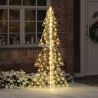 vidaXL Weihnachtsbaum mit 240 LEDs Warmes Weiß 180 cm PET