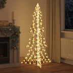vidaXL Weihnachtsbaum mit 240 LEDs Warmes Weiß 180 cm PET