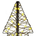 vidaXL Weihnachtsbaum mit 160 LEDs Warmes Weiß 150 cm Rattan
