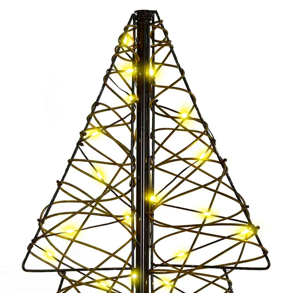 vidaXL Weihnachtsbaum mit 160 LEDs Warmes Weiß 150 cm Rattan