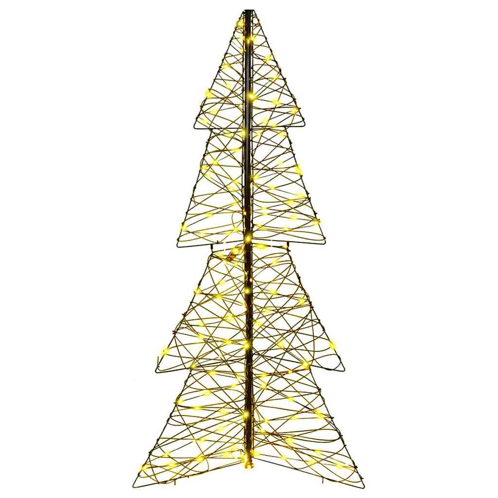 vidaXL Weihnachtsbaum mit 160 LEDs Warmes Weiß 150 cm Rattan