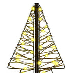 vidaXL Weihnachtsbaum mit 240 LEDs Warmes Weiß 180 cm Rattan
