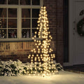 vidaXL Weihnachtsbaum mit 240 LEDs Warmes Weiß 180 cm Rattan