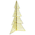 vidaXL Weihnachtsbaum mit 240 LEDs Warmes Weiß 180 cm Rattan