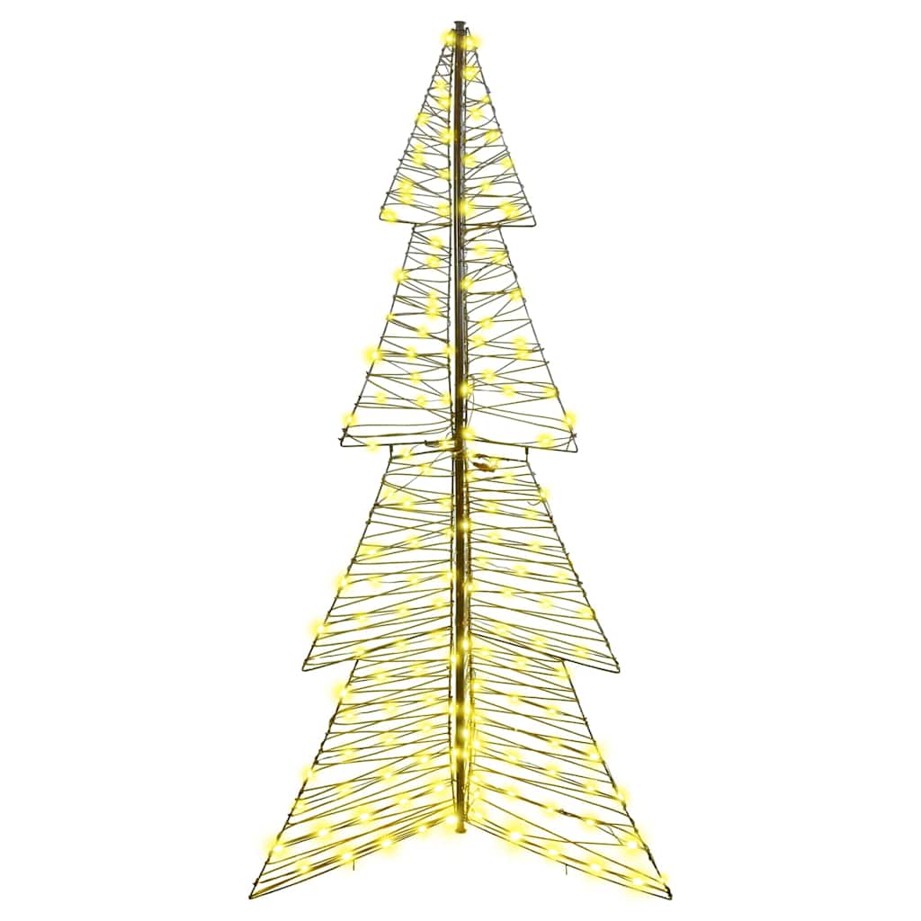 vidaXL Weihnachtsbaum mit 240 LEDs Warmes Weiß 180 cm Rattan
