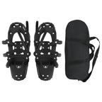 vidaXL 3 in 1 Schneeschuhe Schwarz 53,5 x 21 cm Aluminium und HDPE