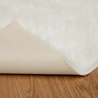vidaXL Teppich aus Kunstschaffell TAFALLA Weiß 60 x 110 cm Polyester