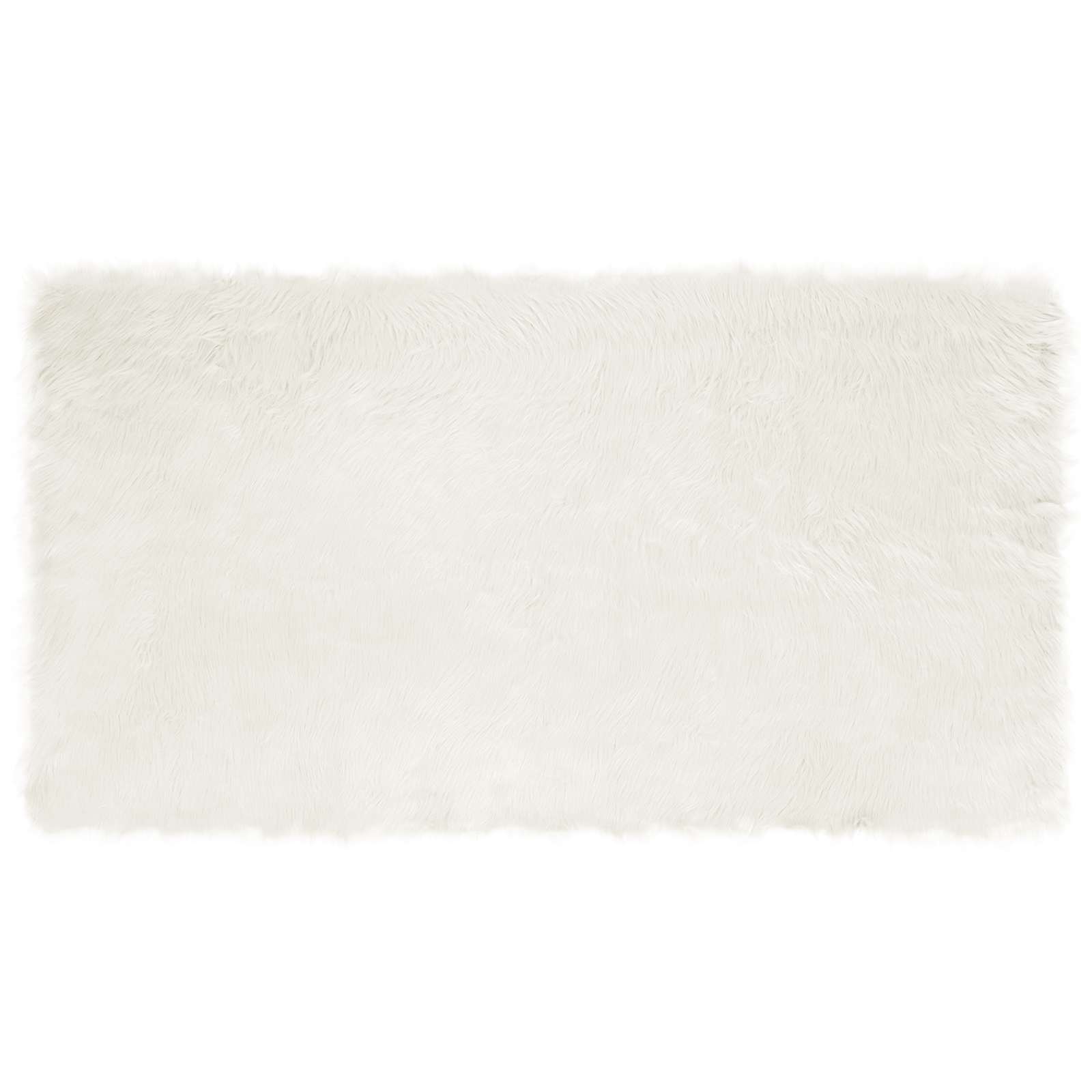 vidaXL Teppich aus Kunstschaffell TAFALLA Weiß 60 x 110 cm Polyester