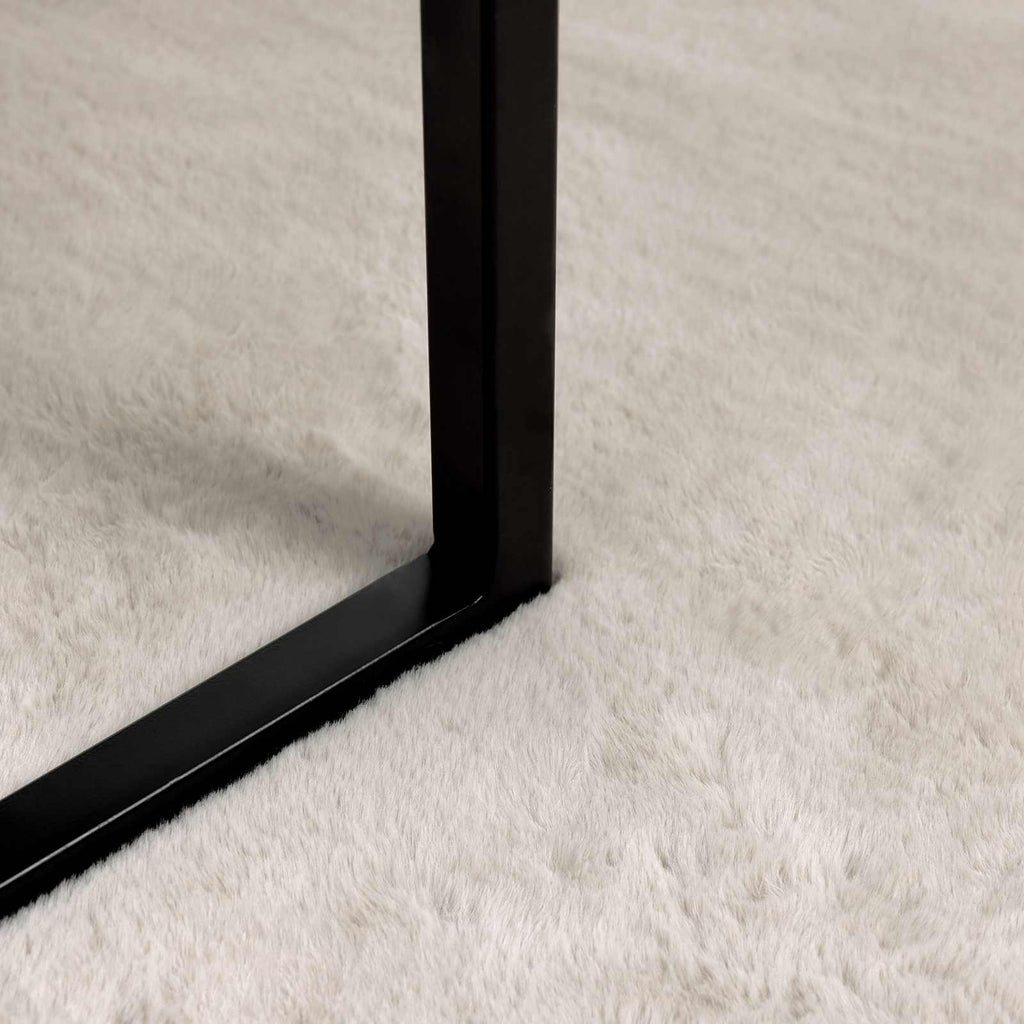 vidaXL Rutschfester Teppich aus Kunstkaninchenfell OLITE Beige