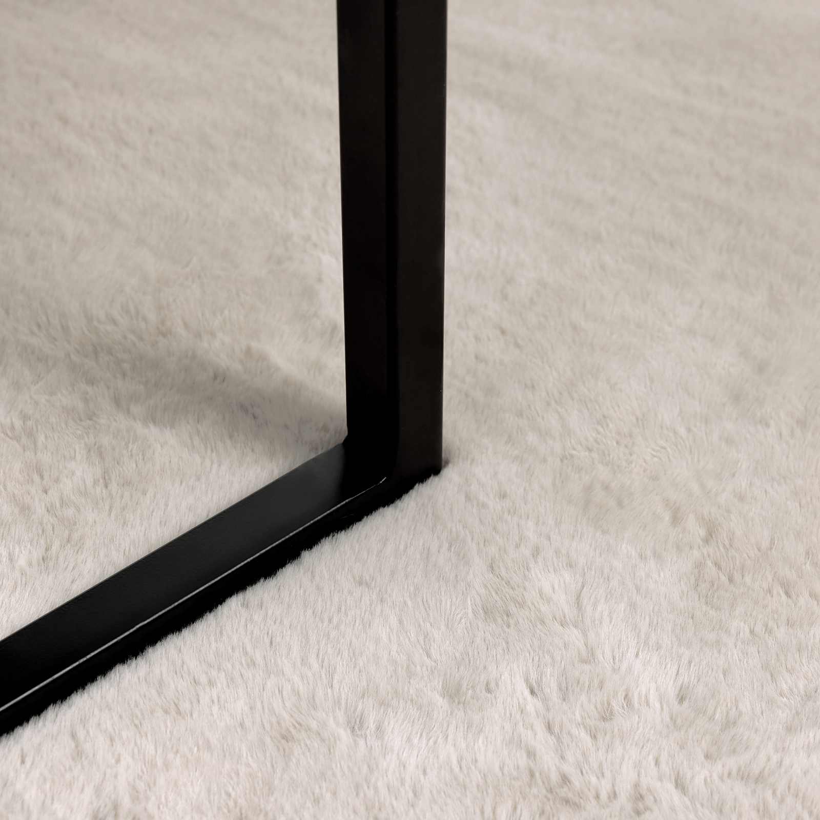 vidaXL Rutschfester Teppich aus Kunstkaninchenfell OLITE Beige