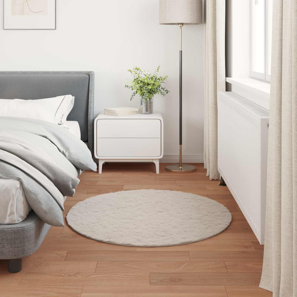 vidaXL Rutschfester Teppich aus Kunstkaninchenfell OLITE Beige