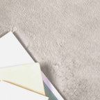 vidaXL Rutschfester Teppich aus Kunstkaninchenfell OLITE Beige
