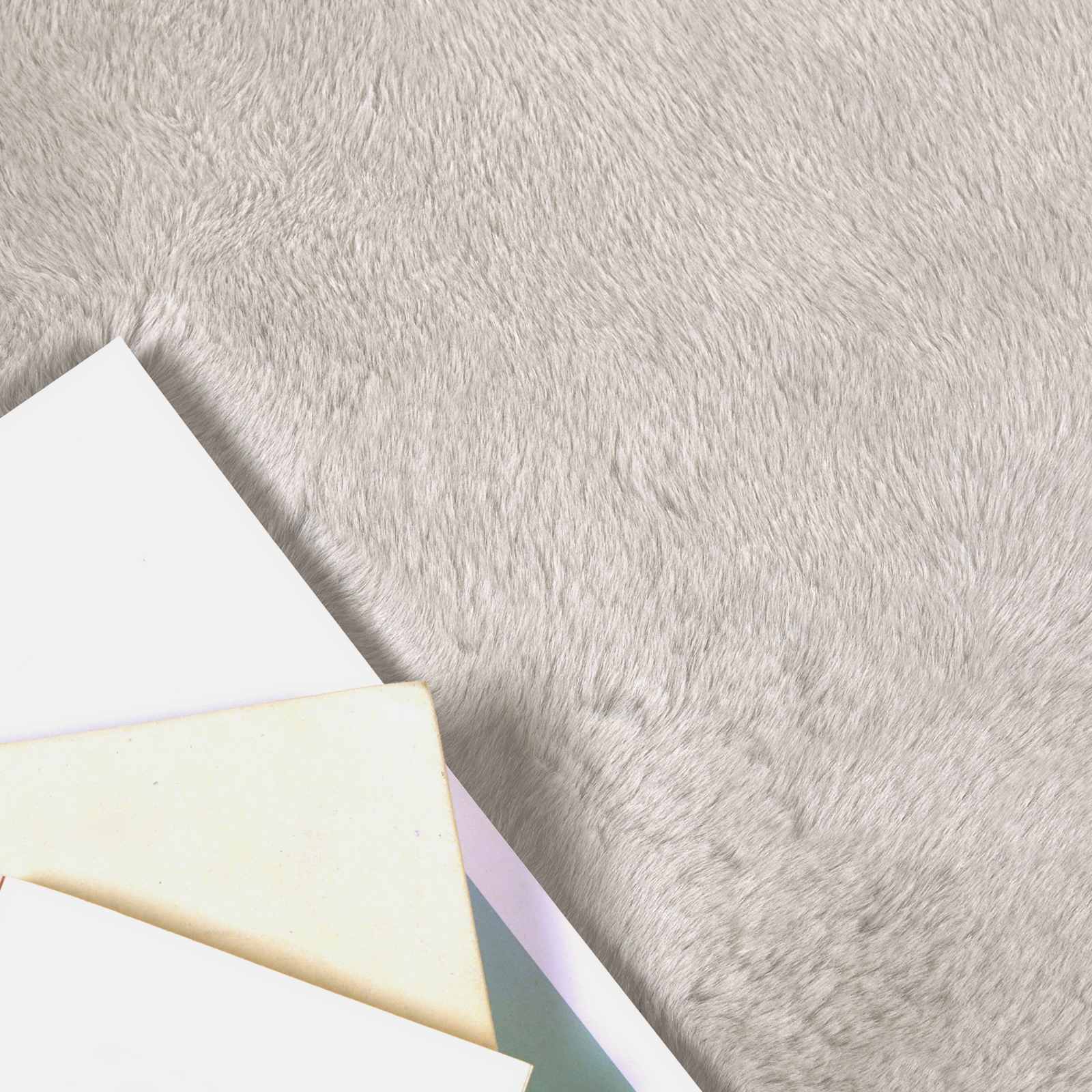 vidaXL Rutschfester Teppich aus Kunstkaninchenfell OLITE Beige