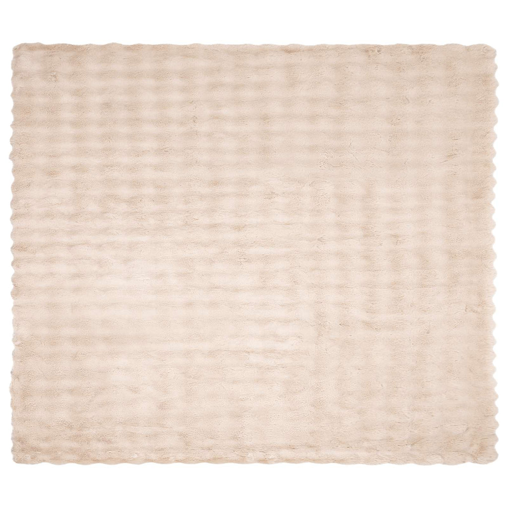 vidaXL Rutschfeste Decke aus Kunstkaninchenfell Olite Beige Polyester