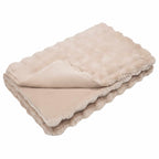 vidaXL Rutschfeste Decke aus Kunstkaninchenfell Olite 4 pcs Beige