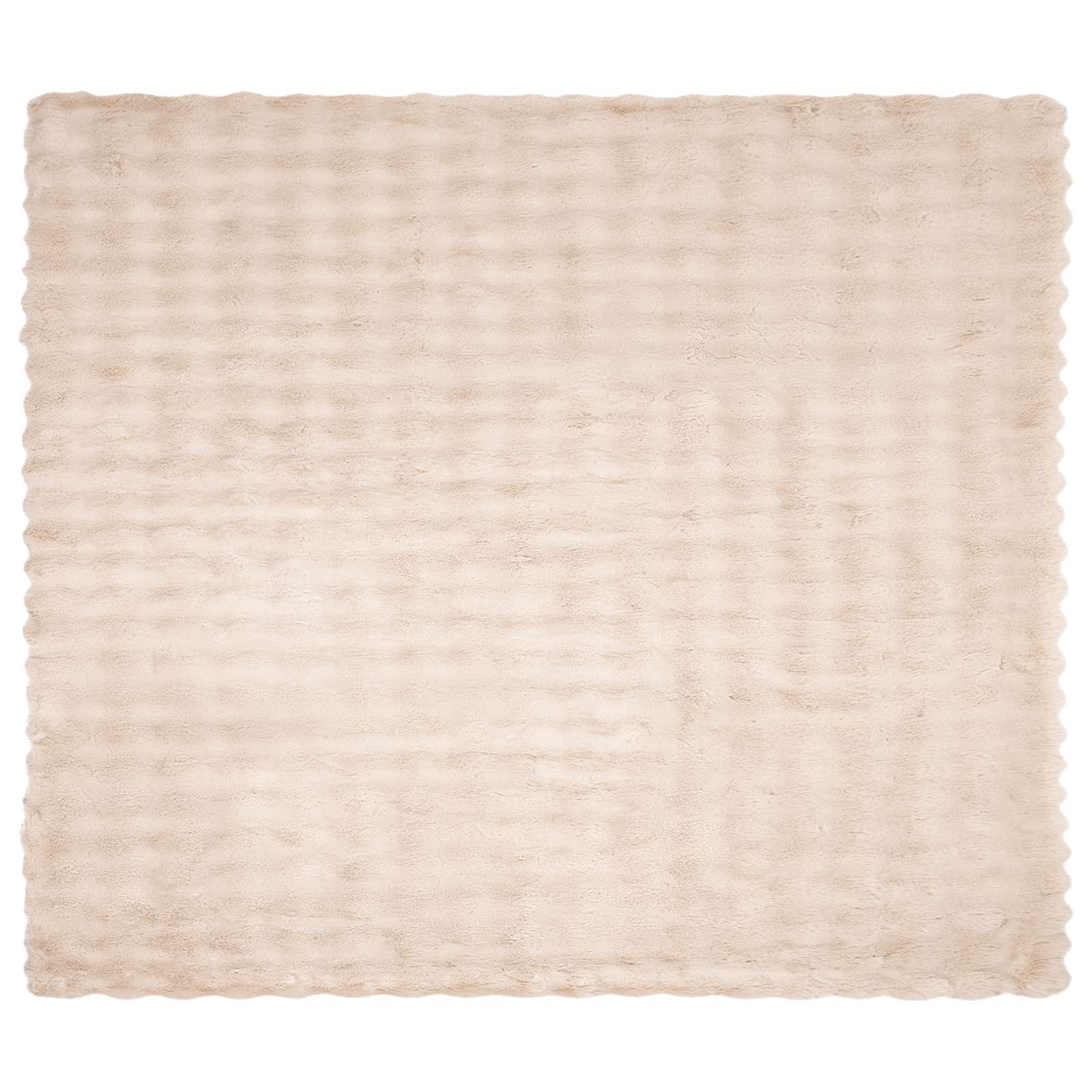 vidaXL Rutschfeste Decke aus Kunstkaninchenfell Olite 4 pcs Beige