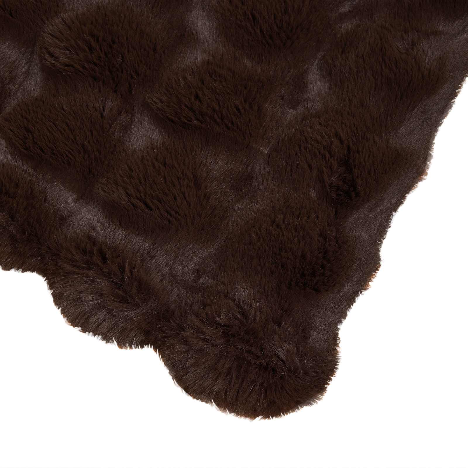 vidaXL Rutschfeste Decke aus Kunstkaninchenfell Olite Kamel Polyester