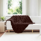 vidaXL Rutschfeste Decke aus Kunstkaninchenfell Olite Kamel Polyester