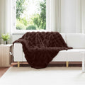 vidaXL Rutschfeste Decke aus Kunstkaninchenfell Olite 4 pcs Kamel