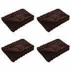 vidaXL Rutschfeste Decke aus Kunstkaninchenfell Olite 4 pcs Kamel