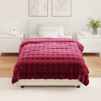 vidaXL Rutschfeste Decke aus Kunstkaninchenfell Olite 4 pcs Polyester