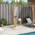 vidaXL Outdoor-Dusche Natur 75 x 76 x 217 cm Massives Kiefernholz
